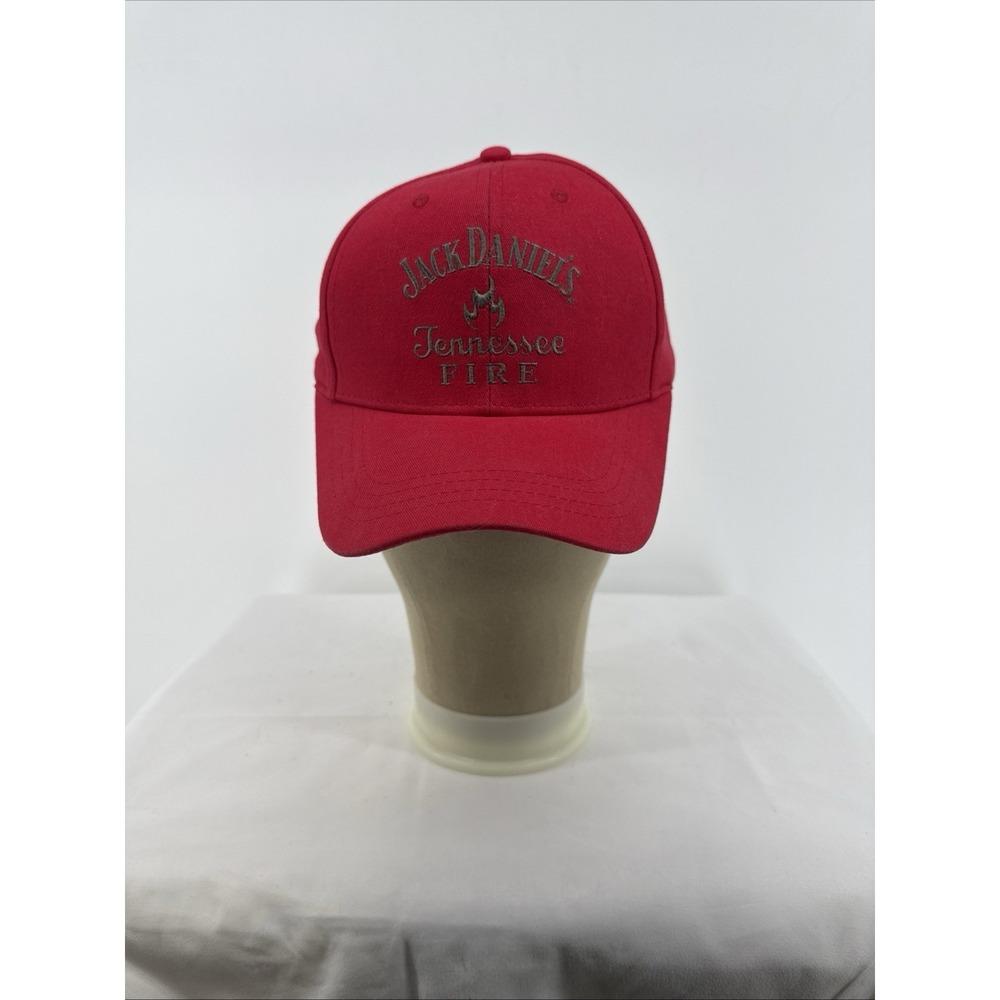 Jack‎ Daniels Tennessee Fire Stitched Red Baseball Hat Cap whiskey embroidered